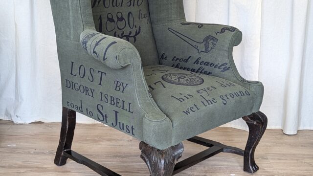 19th-century-reproduction-wing-back-armchair-bonfield-blockprinters-hand-printed-fabric-hare-in-the-chair[1]